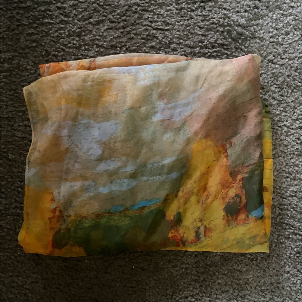 Fashion Nova Green & Yellow Tie-Dye Bikini Set with Sheer Sarong - Picture 8 of 8